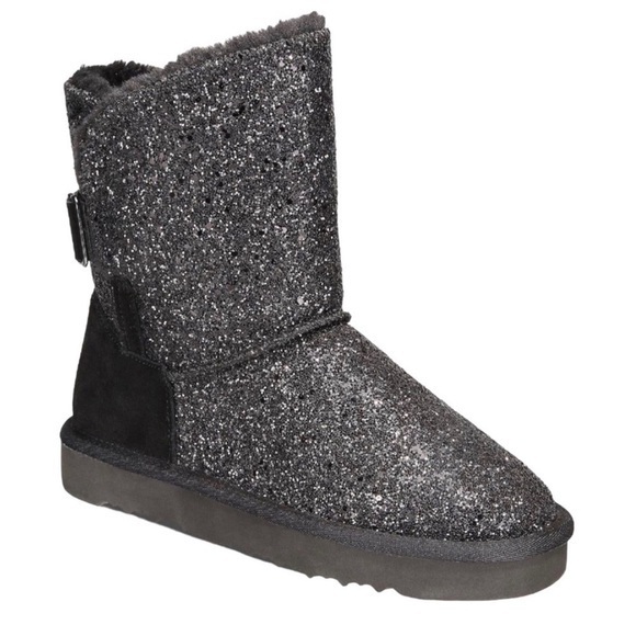 Style & Co. Shoes - Black glitter suede back bootie